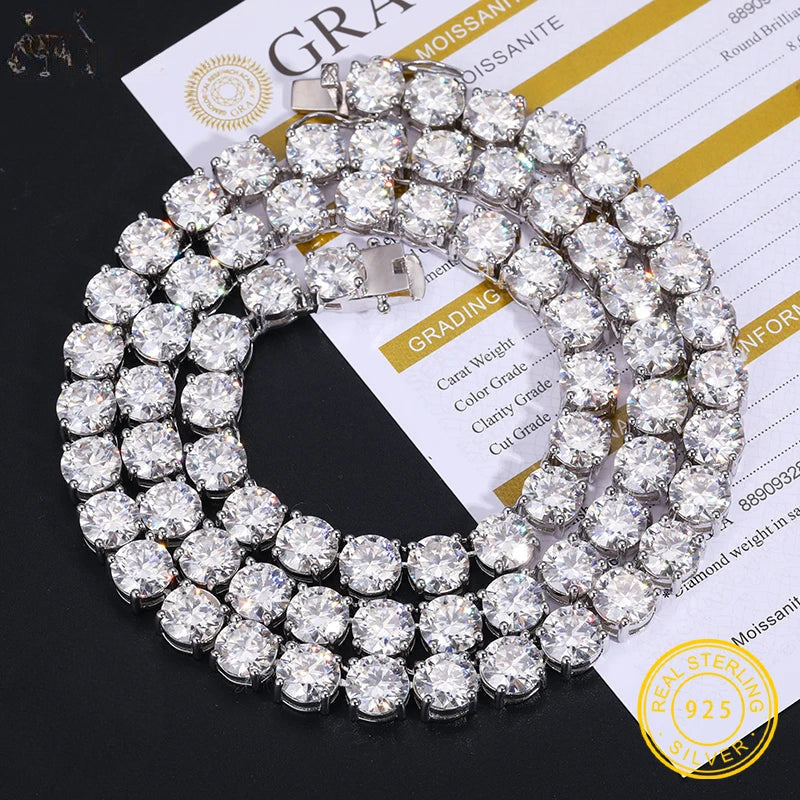 Moissanite Tennis Chain for Men, image 3