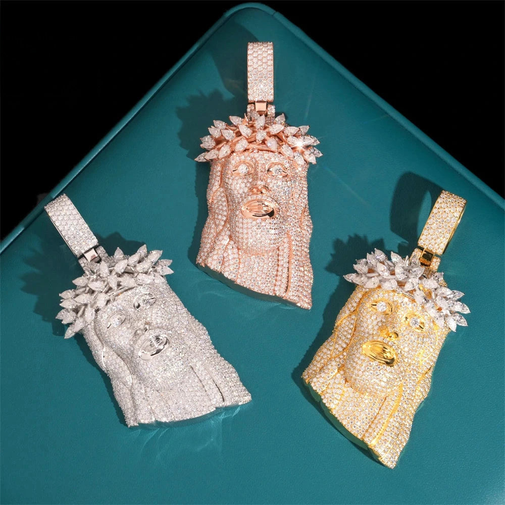 Iced Out Jesus Pendant Necklace for Men