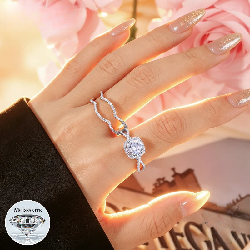 Moissanite Ring Set, image 2
