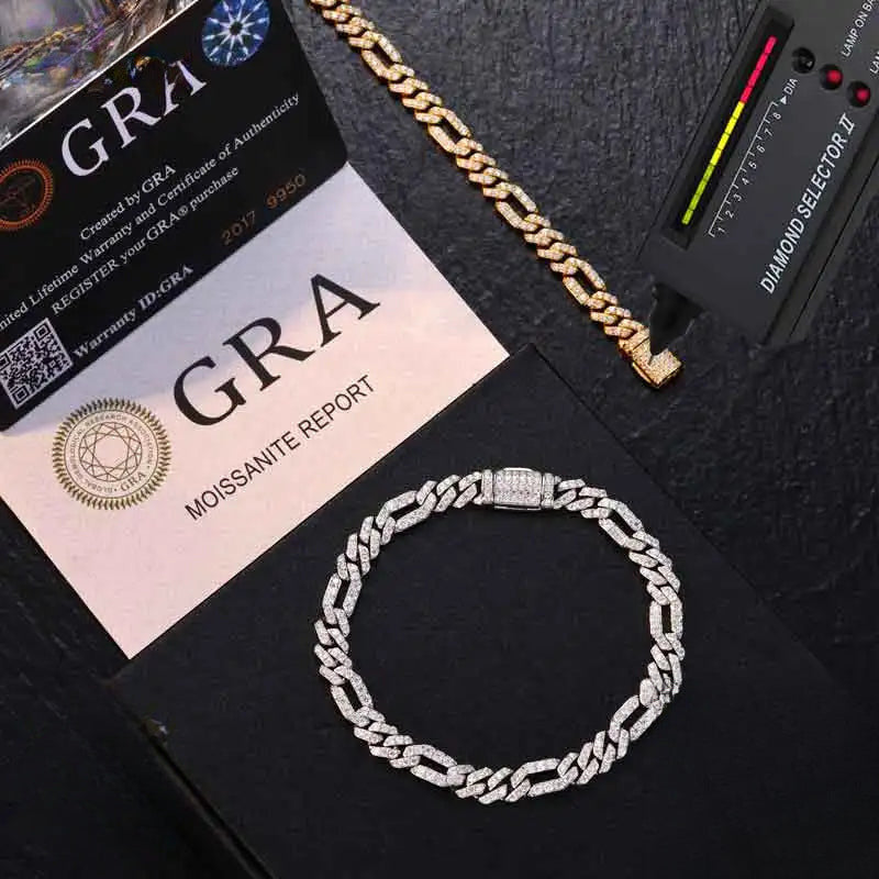 6mm Moissanite Cuban Link Bracelet, image 2