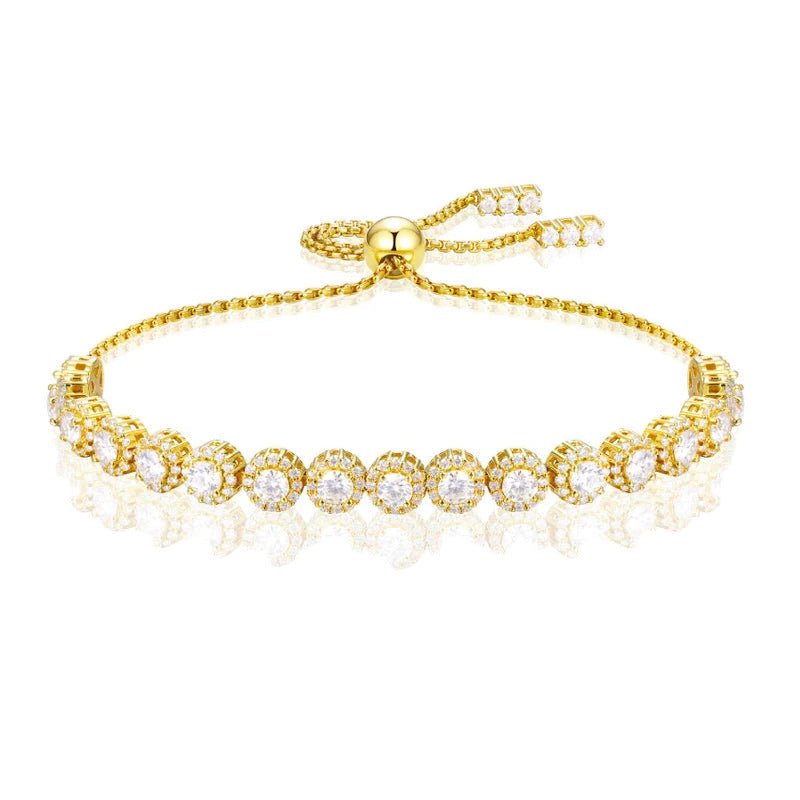 Iced Out Moissanite Halo Tennis Bracelet, image 6