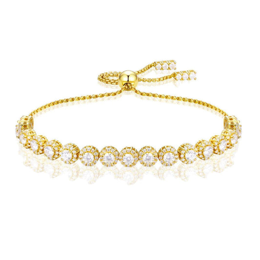 Iced Out Moissanite Halo Tennis Bracelet, image 6