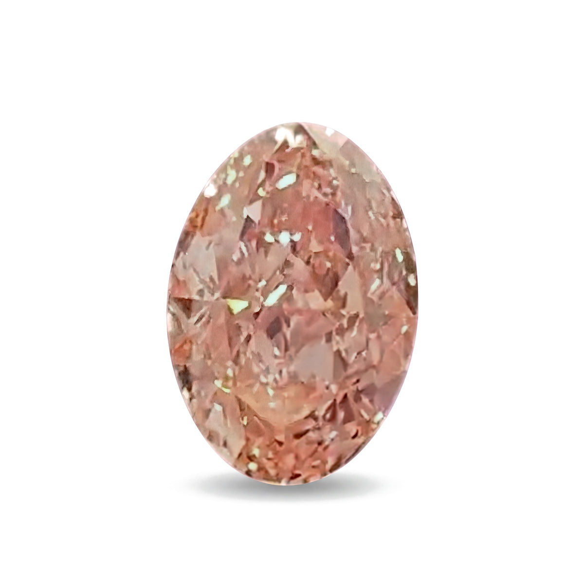 1.09 carat Fancy Vivid Pink oval lab-grown diamond, IGI LG694554898. Studio image refined from the supplier's photo of this stone.