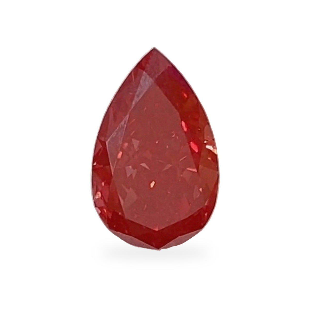 2.12 carat Fancy Vivid Red pear lab-grown diamond, IGI LG698563480. Supplier photo of this stone.