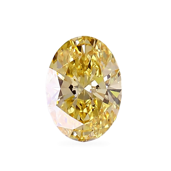 1.03 Carat Fancy Intense Yellow VS1 Oval Lab-Grown Diamond - IGI Certified