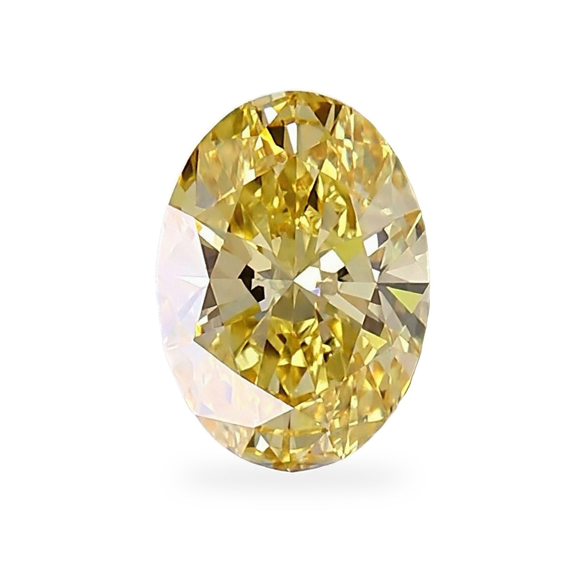 1.03 carat Fancy Intense Yellow oval lab-grown diamond, IGI LG720515434. Supplier photo of this stone.