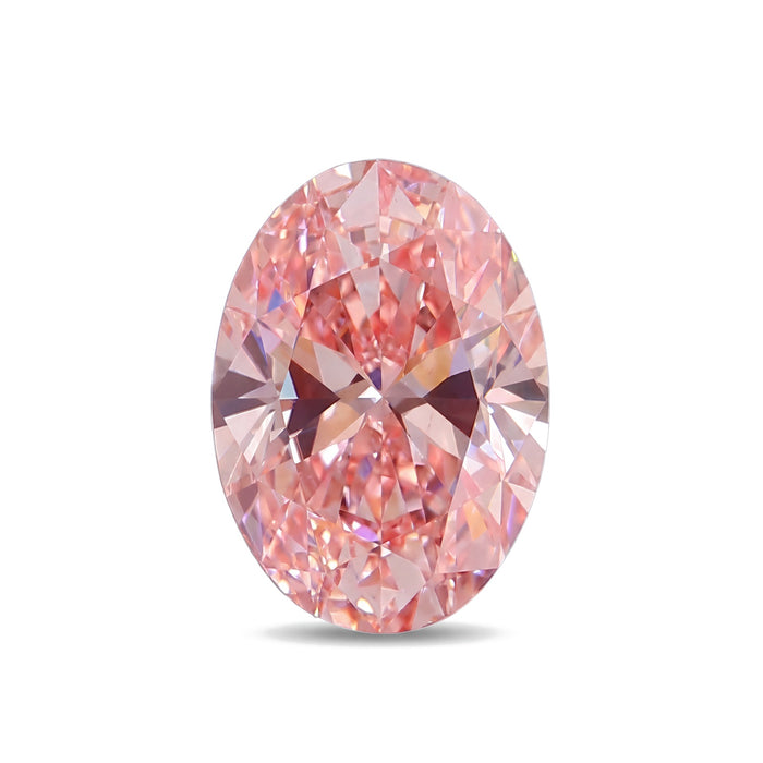 2.00 Carat Fancy Vivid Pink VS1 Oval Lab-Grown Diamond - IGI Certified