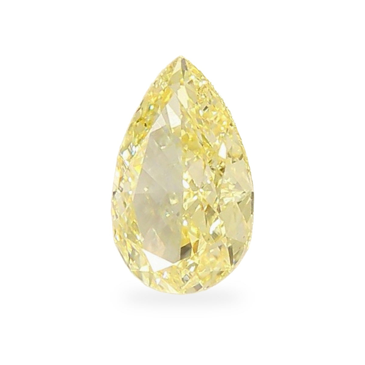 1.06 carat Fancy Intense Yellow pear lab-grown diamond, IGI LG737505659. Supplier photo of this stone.