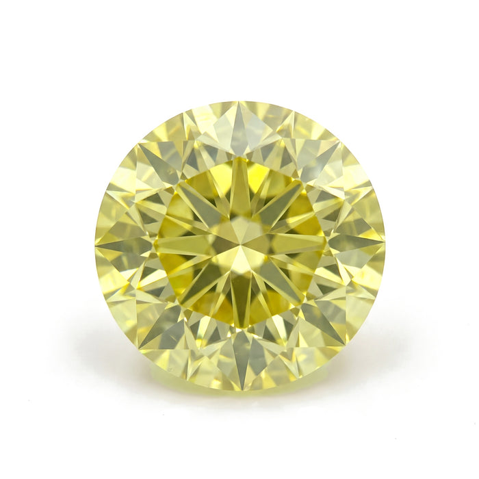 1.08 Carat Fancy Intense Yellow VVS2 Round Lab-Grown Diamond - IGI Certified