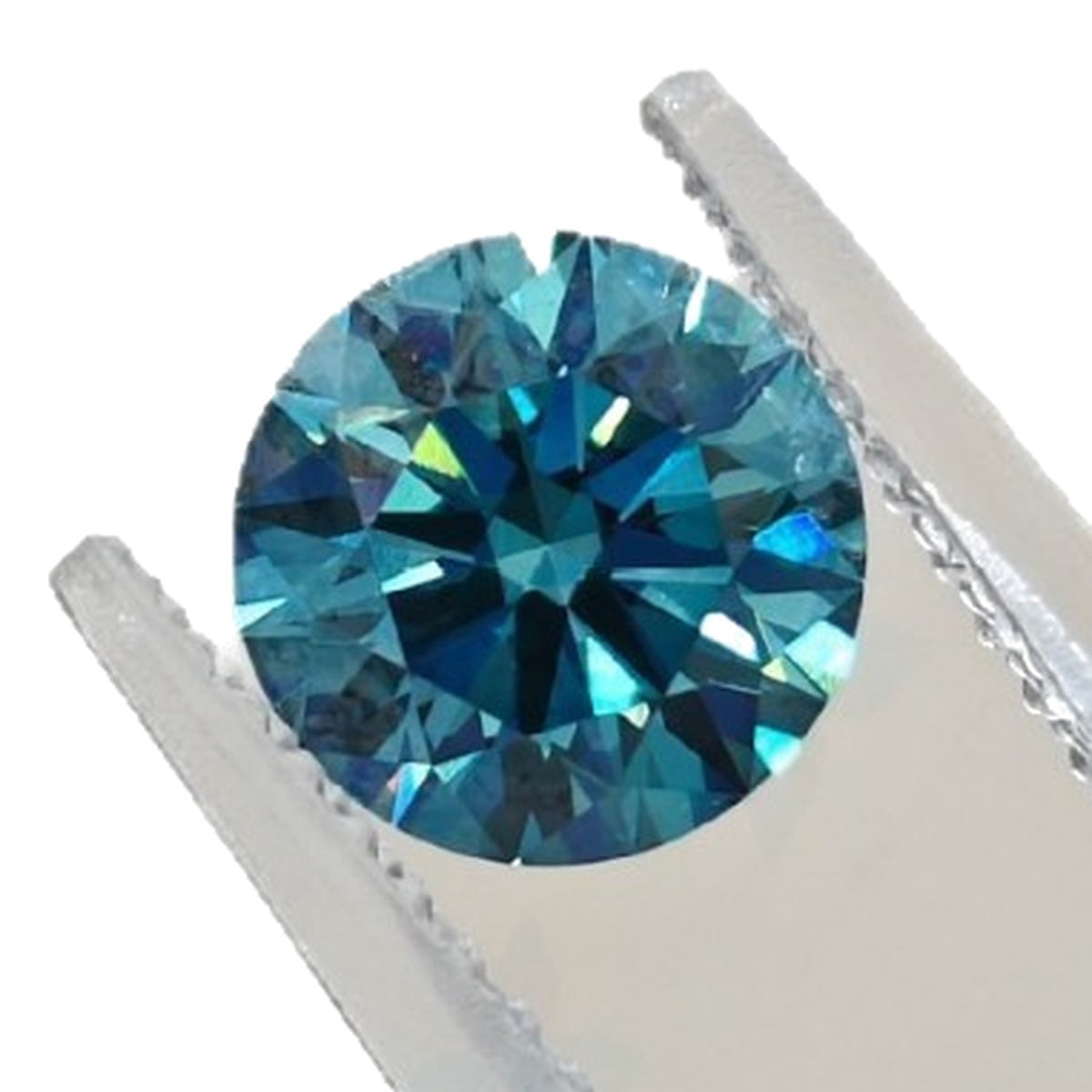 2.02 carat Fancy Intense Blue round lab-grown diamond, IGI LG782665952. Supplier photo of this stone.