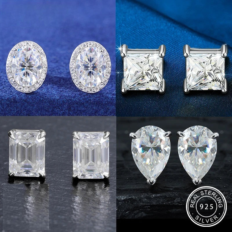 Moissanite Stud Earrings, image 2
