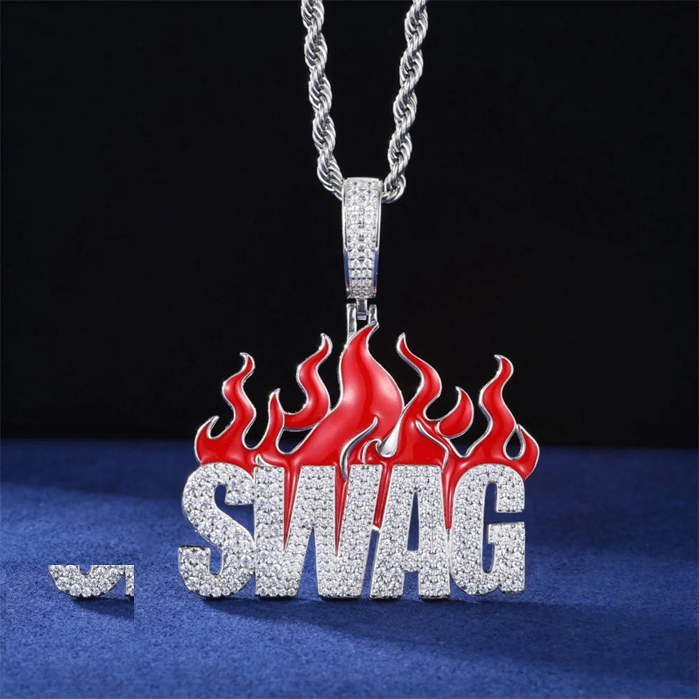 Iced Out Moissanite Pendant Necklace for Men, image 2