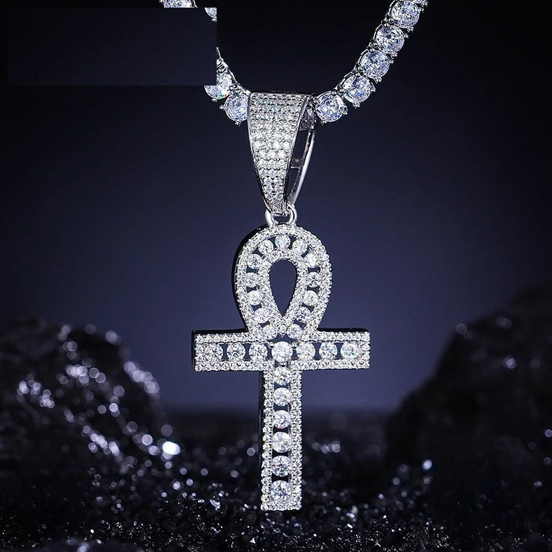 Iced Out Ankh Pendant for Men