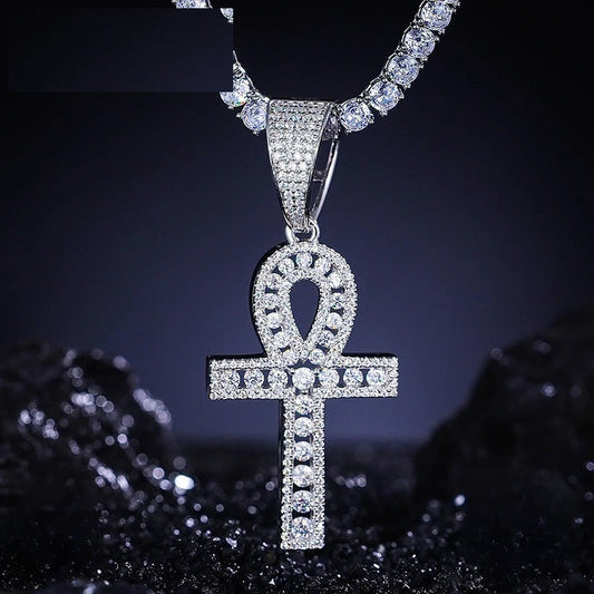 Iced Out Ankh Pendant for Men
