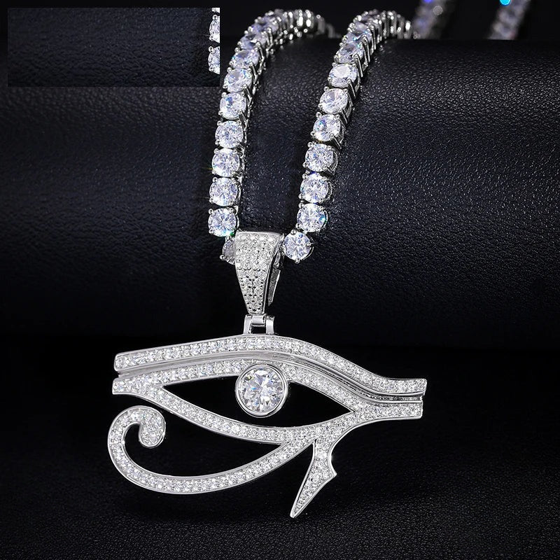 Moissanite Eye of Horus Pendant for Men, image 2
