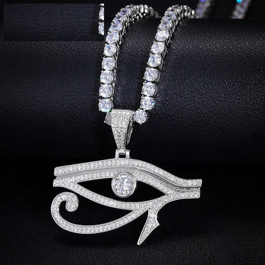 Moissanite Eye of Horus Pendant for Men, image 2
