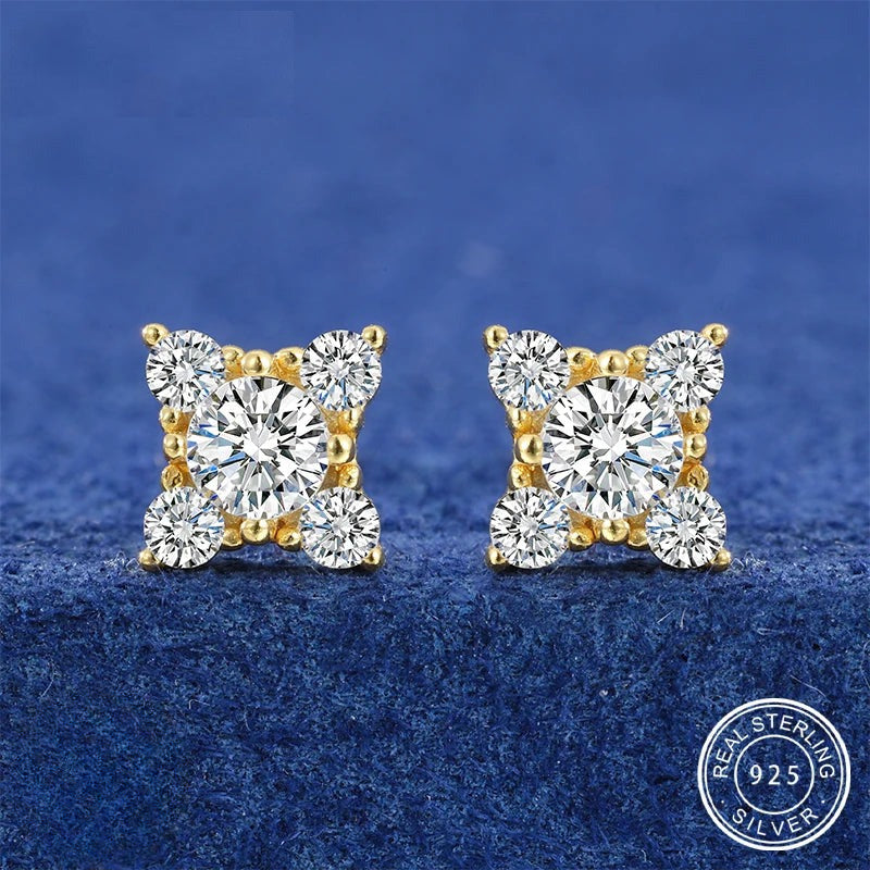 Iced Out Star Cluster Stud Earrings, image 3