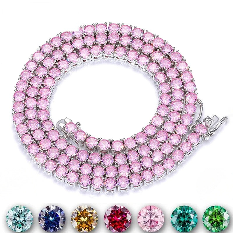 Colourful Tennis Chain Necklace or Bracelet, image 2