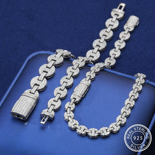 Iced Out Mariner Link Chain, image 2