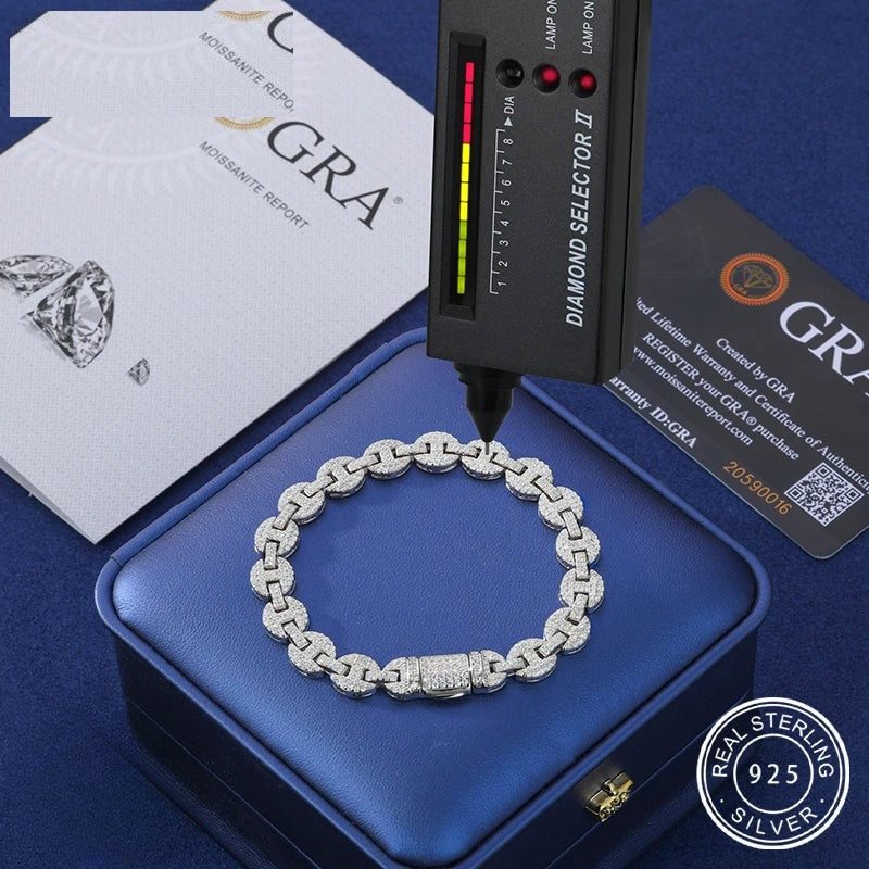 6mm to 10mm Moissanite Mariner Link Bracelet, image 2