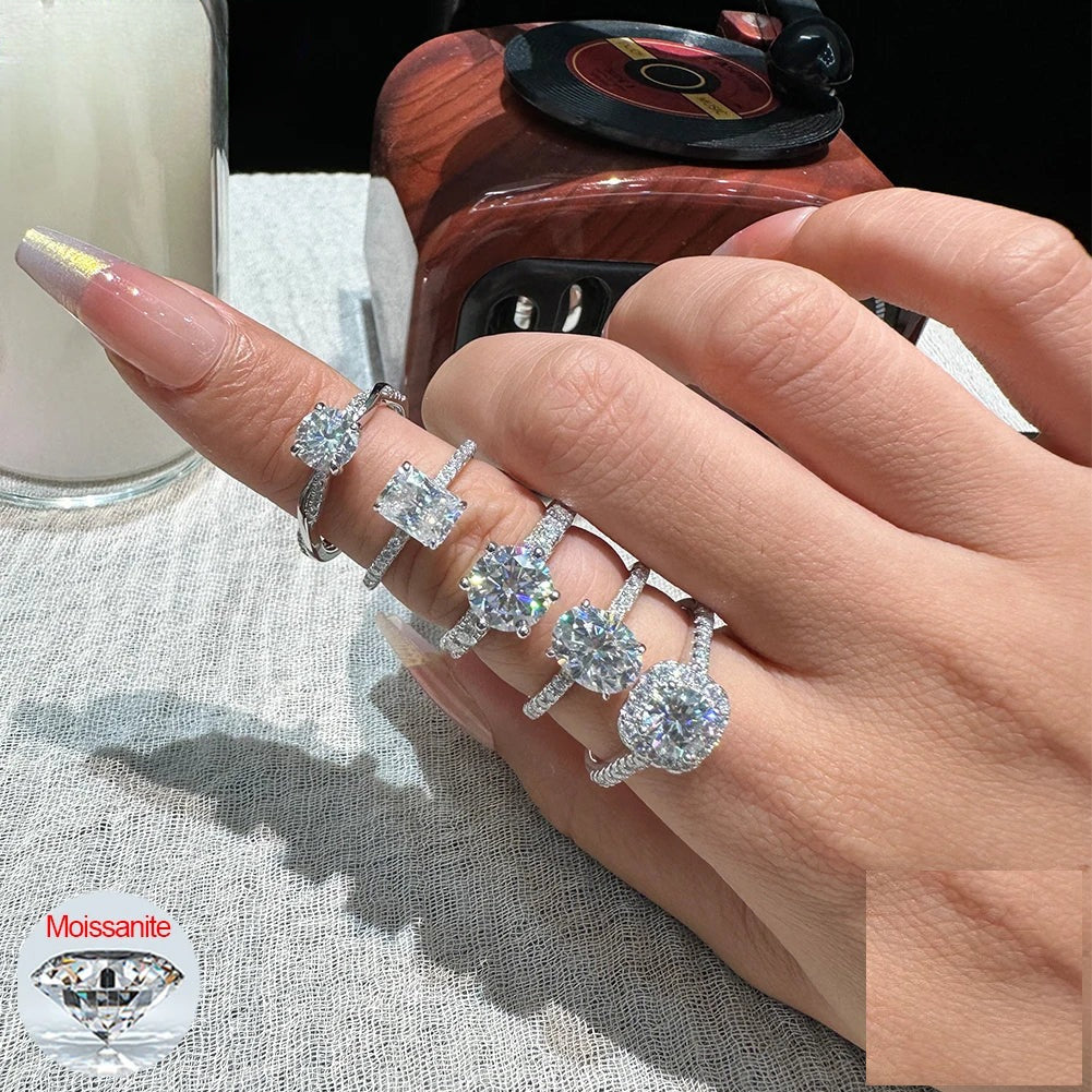 Moissanite Solitaire Engagement Rings, image 4