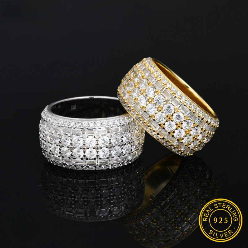 Iced Out Wide Band Ring for Men, image 3