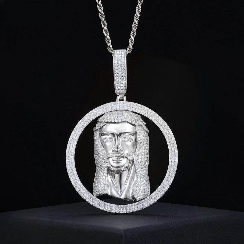 Iced Out Jesus Medallion Pendant for Men