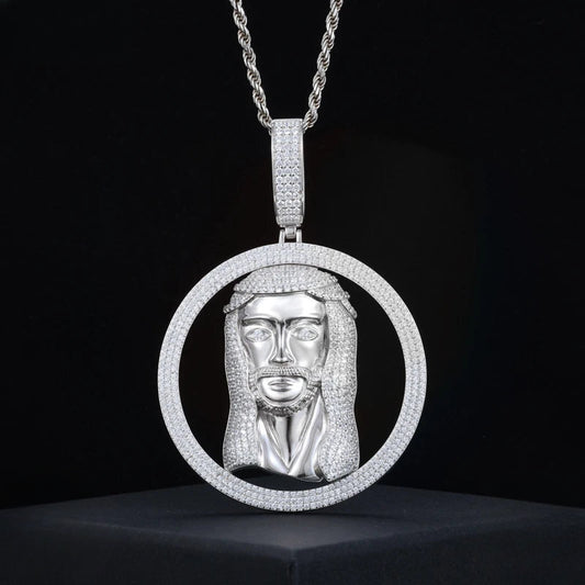 Iced Out Jesus Medallion Pendant for Men