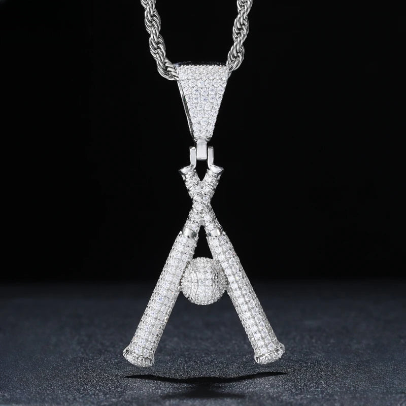 Moissanite Letter A Pendant Necklace, image 2