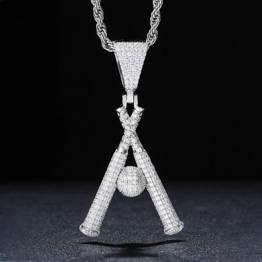 Moissanite Letter A Pendant Necklace, image 2