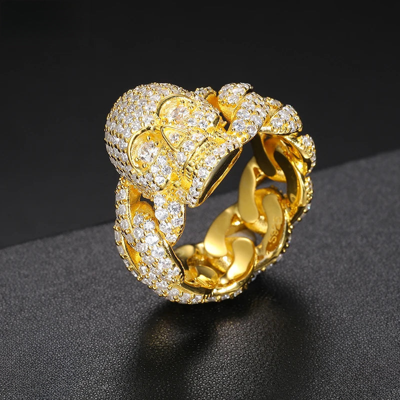 Iced Out Skull Ring for Men