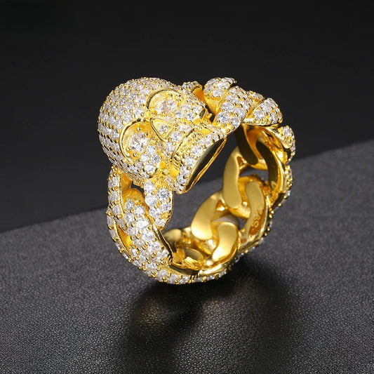 Iced Out Skull Ring for Men