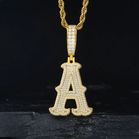 Iced Out Letter Pendant for Men