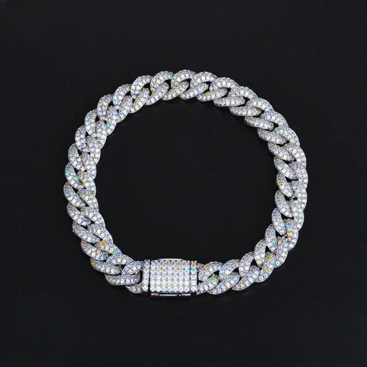 8mm Iced Out Cuban Link Bracelet for Men, image 2