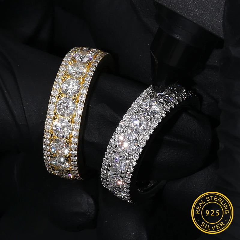 Iced Out Eternity Band Ring for Men, image 2