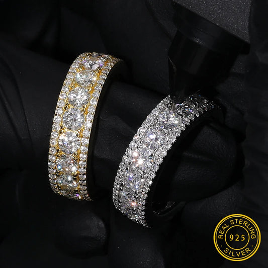 Iced Out Eternity Band Ring for Men, image 2