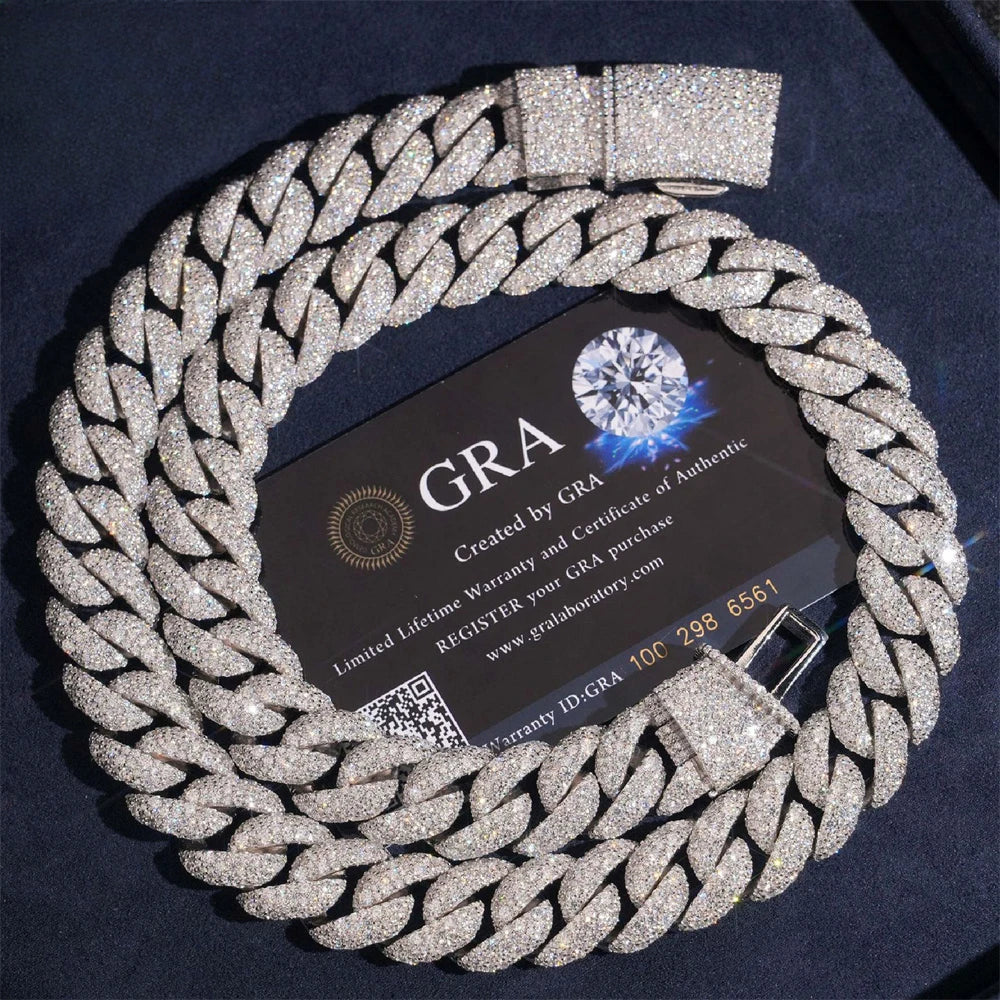 15mm Iced Out Bubble Cuban Link Necklace for Men, image 2