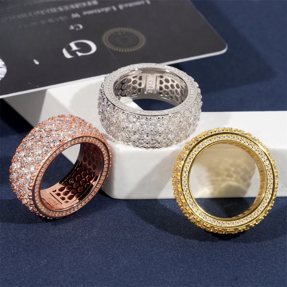 Wide Pave Band Ring for Men, image 3