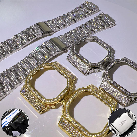 Iced Out Watch Case and Strap Set for Casio G-Shock DW-5600, image 3