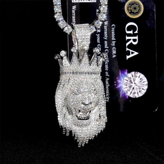 Crown Lion Pendant for Men, image 2