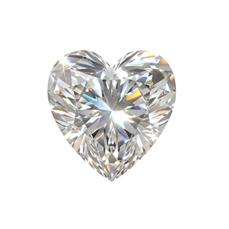 Heart moissanite