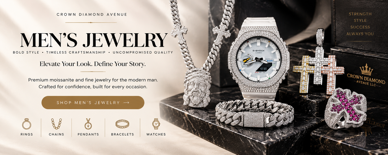 Men’s jewelry — bold style, timeless craftsmanship, uncompromised quality